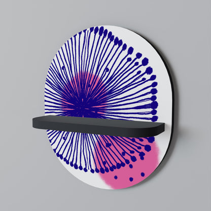 MAGIC NATURE Oval Art Shelf In Black Finish