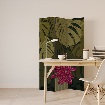 Divisorio decorativo per ambienti TROPICAL BEAUTY a 3 pannelli