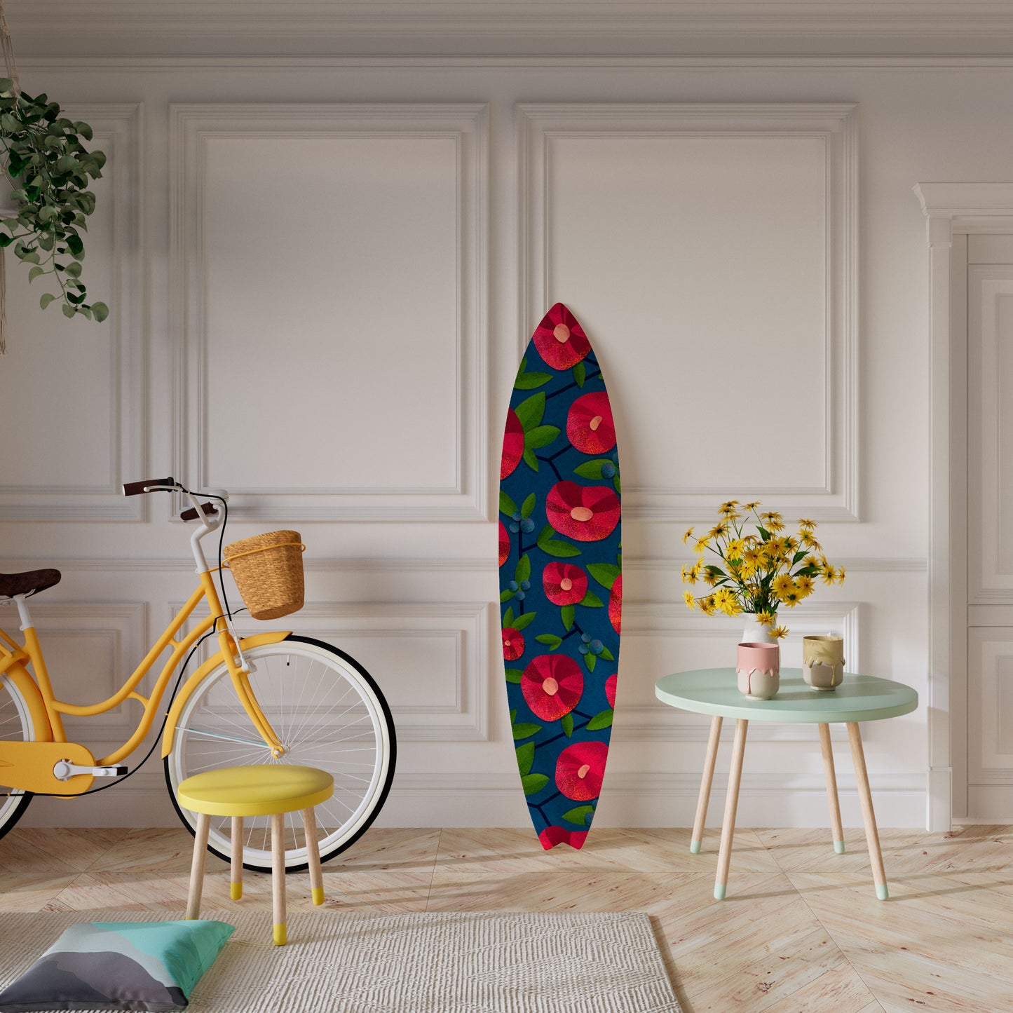 SPRING THOUGHTS Tavola da surf decorativa in compensato