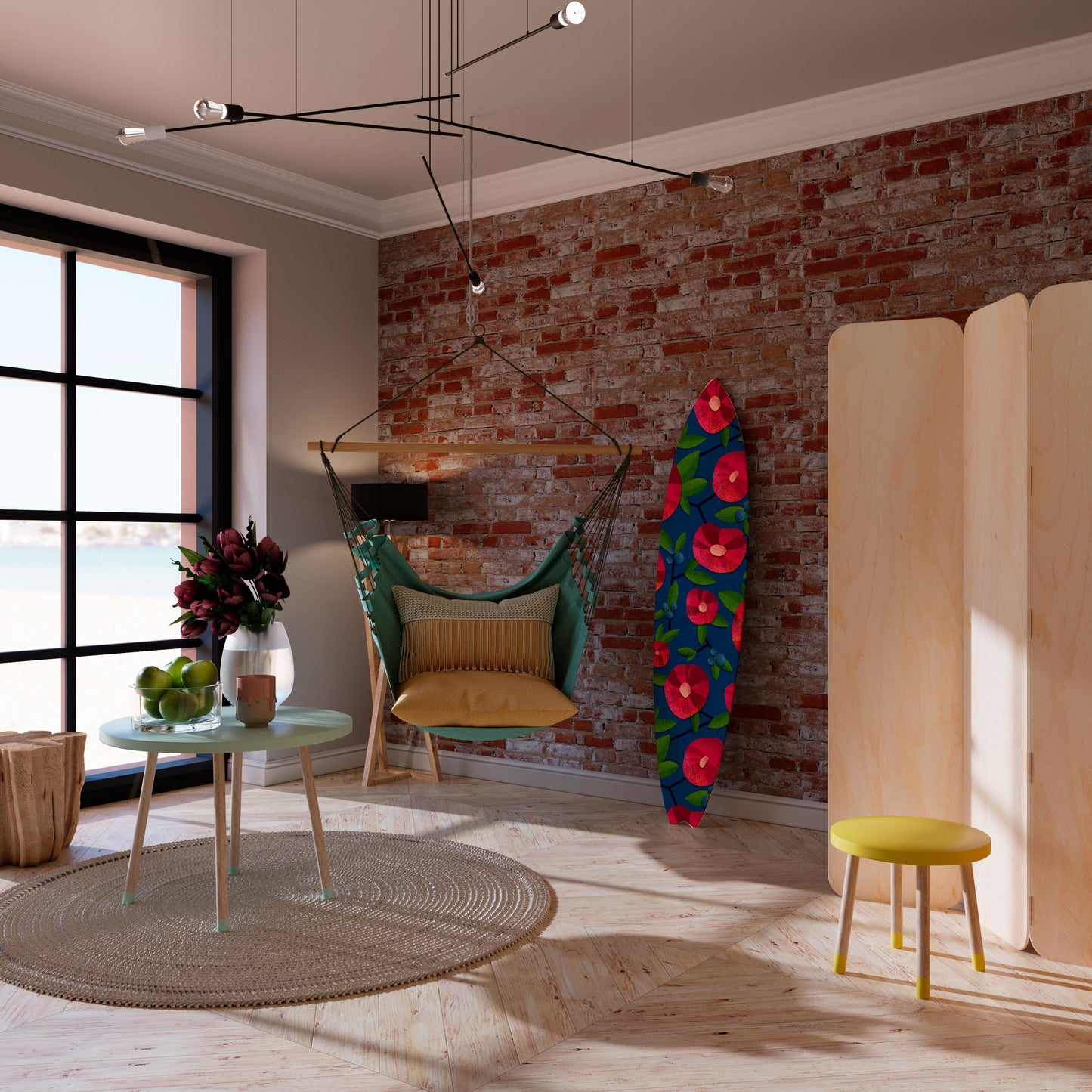 SPRING THOUGHTS Tavola da surf decorativa in compensato