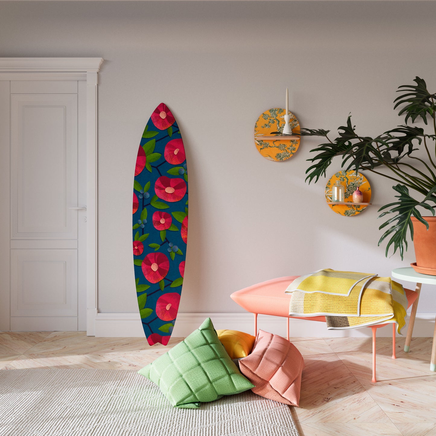 SPRING THOUGHTS Tavola da surf decorativa in compensato