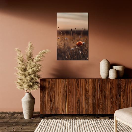 GLOWING MEADOWS AT DUSK Vertical Canvas Print