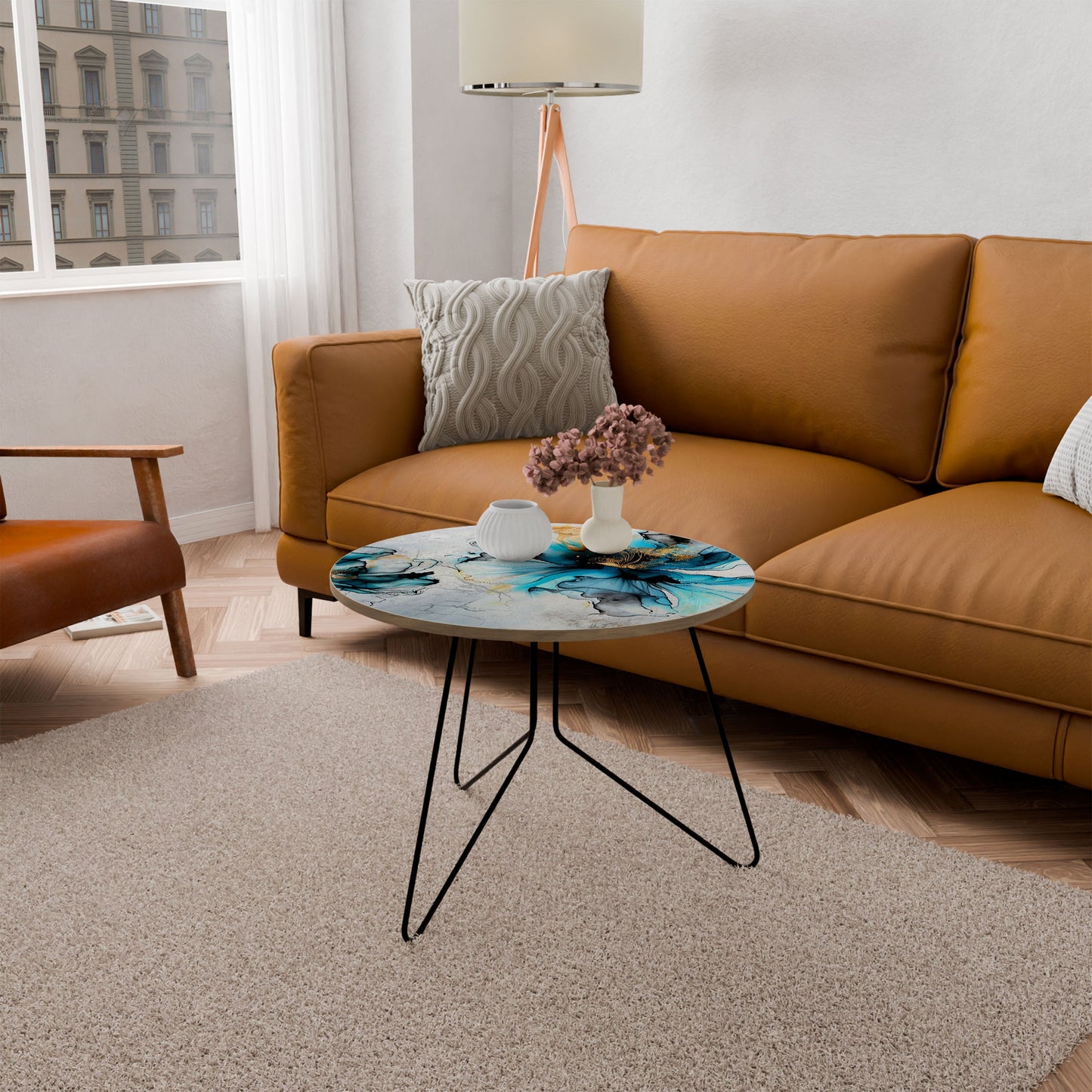 Tavolino da caffè grande COBALT BLOSSOMS