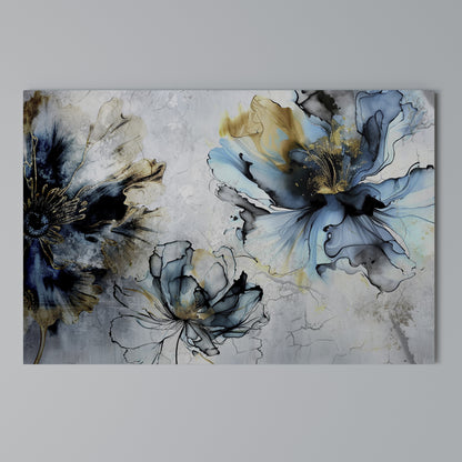 COBALT BLOSSOMS Stampa su tela orizzontale