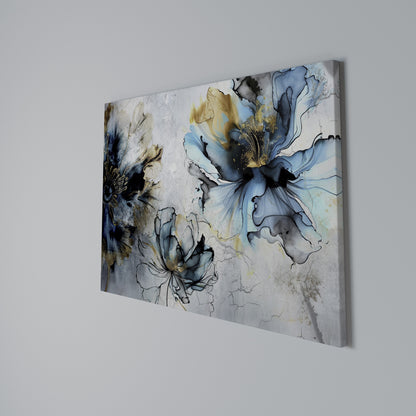COBALT BLOSSOMS Stampa su tela orizzontale