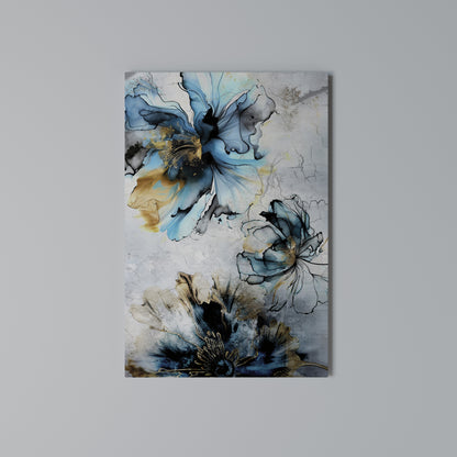 COBALT BLOSSOMS Stampa su Tela Verticale