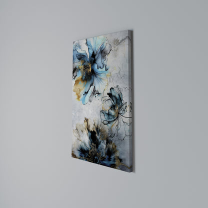COBALT BLOSSOMS Stampa su Tela Verticale