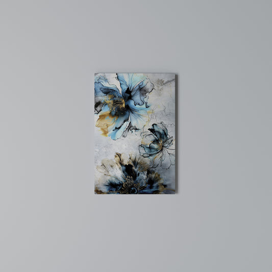 COBALT BLOSSOMS Stampa su Tela Verticale