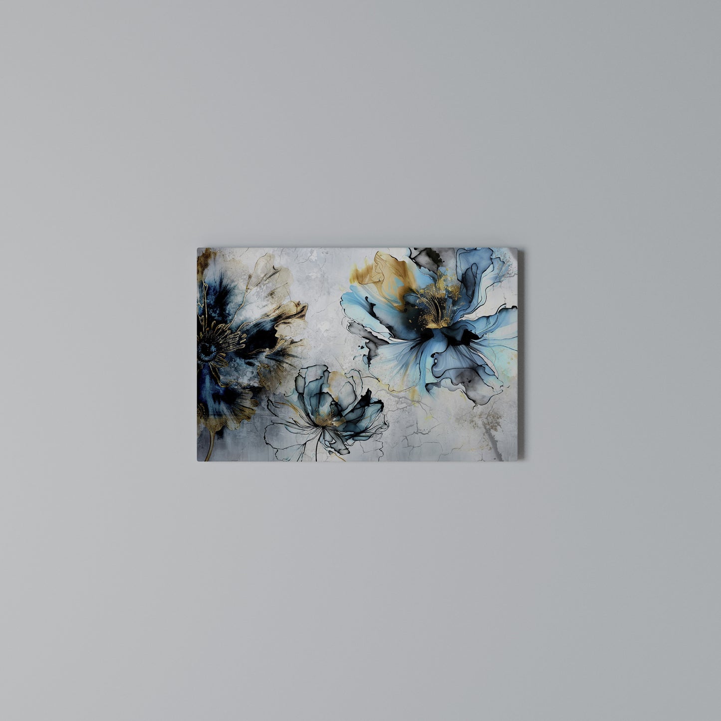 COBALT BLOSSOMS Stampa su tela orizzontale