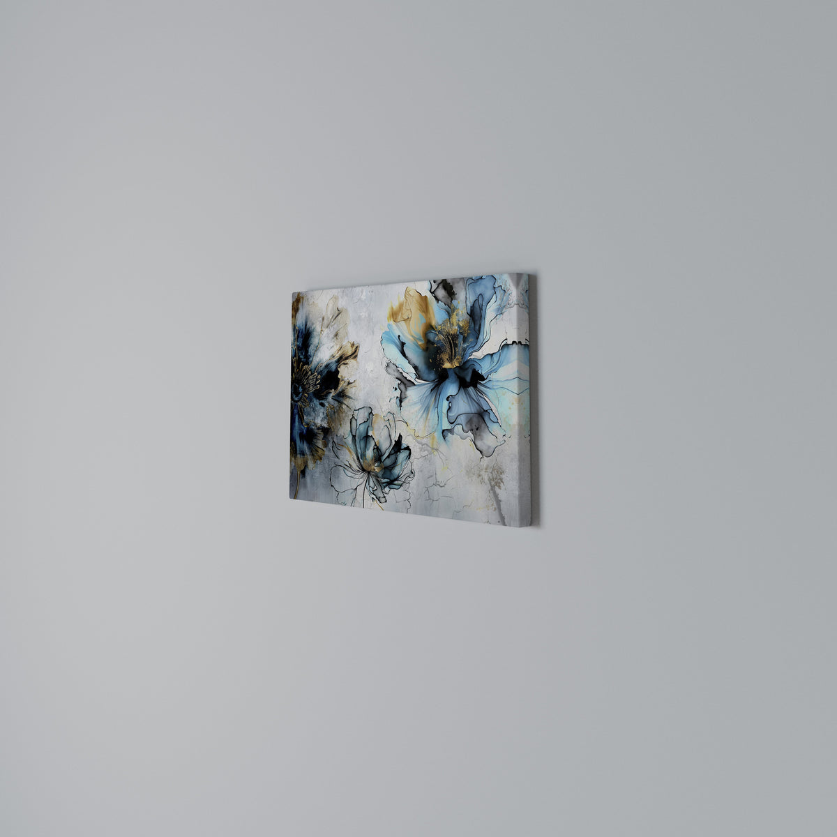 COBALT BLOSSOMS Stampa su tela orizzontale