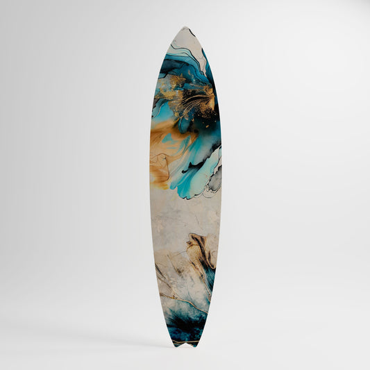 COBALT BLOSSOMS Surfboard Decorative Panel