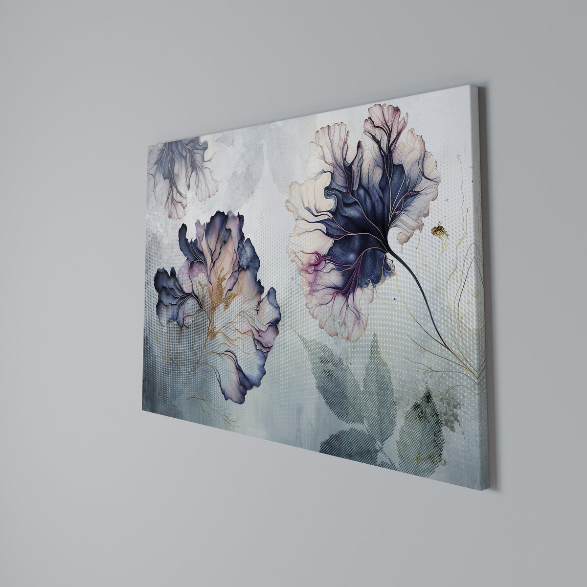 ICY BLOSSOMS Stampa su tela orizzontale