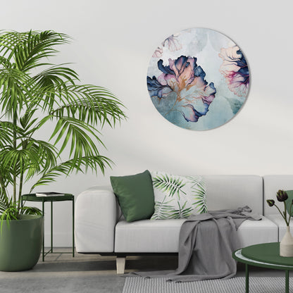 Decorazione murale rotonda FIORI DI GHIACCIO