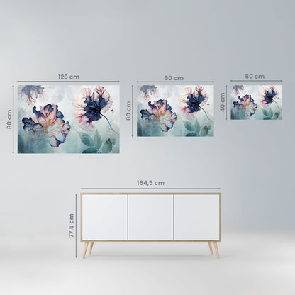 Poster orizzontale staccabile e attaccabile "FIORI DI GHIACCIO"