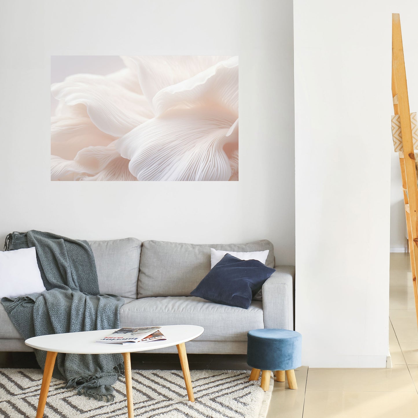 Poster orizzontale staccabile e attaccabile "DELICATE PINK HARMONY"