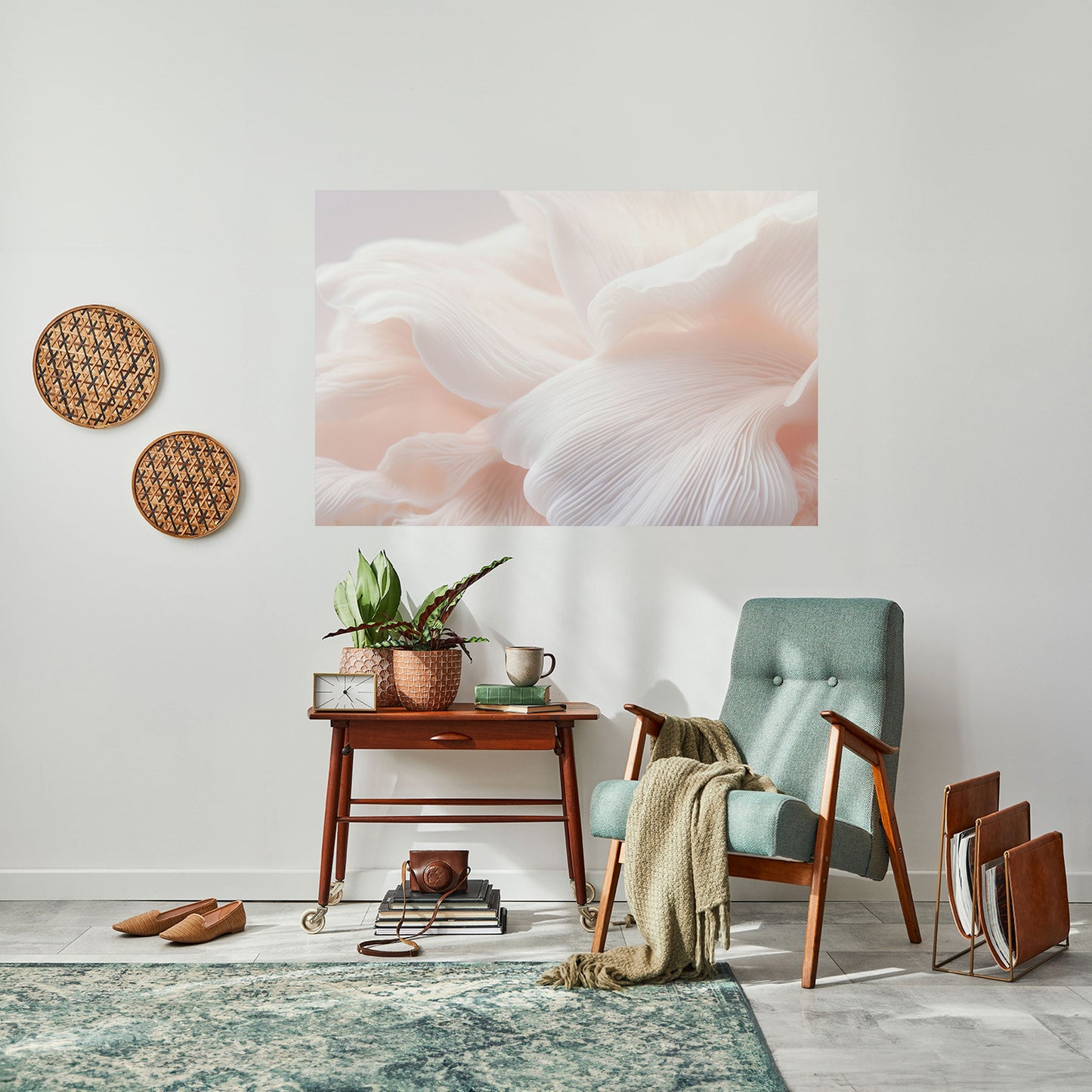 Poster orizzontale staccabile e attaccabile "DELICATE PINK HARMONY"