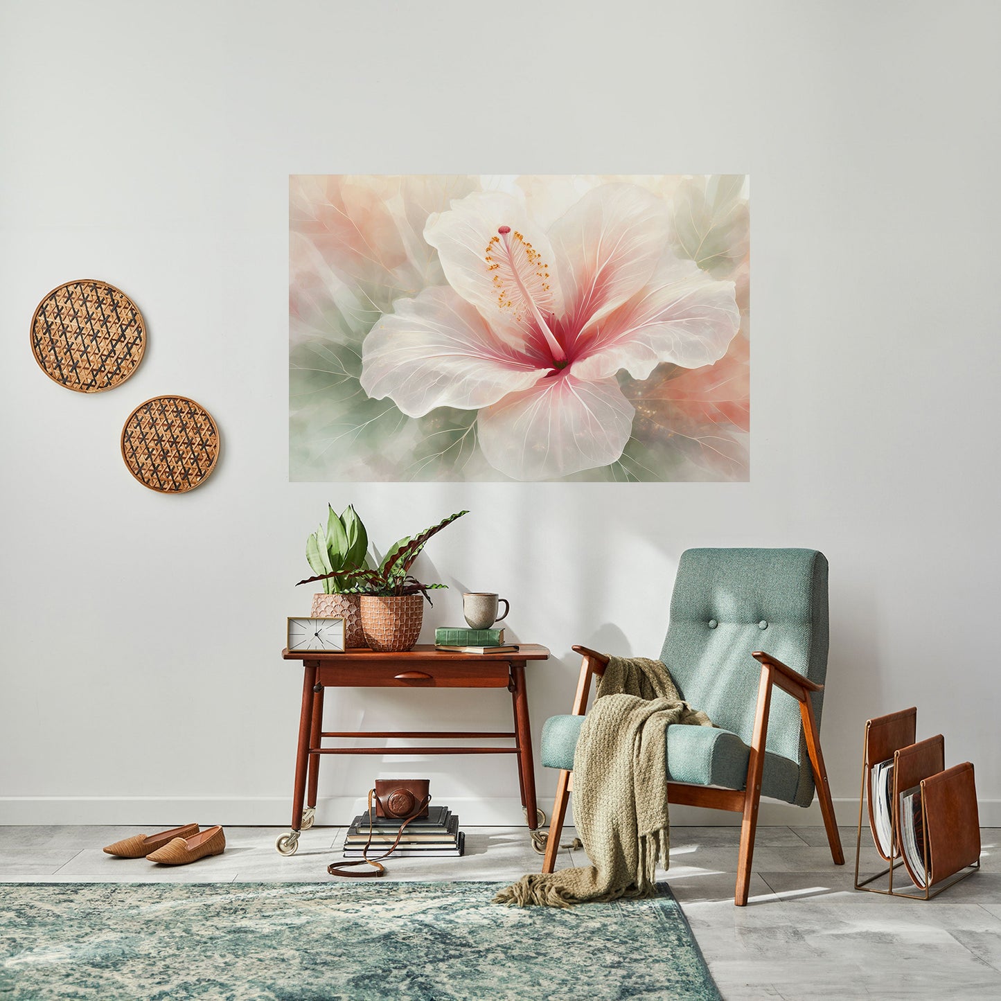 Poster orizzontale staccabile e attaccabile GOSSAMER FLORAL DREAM