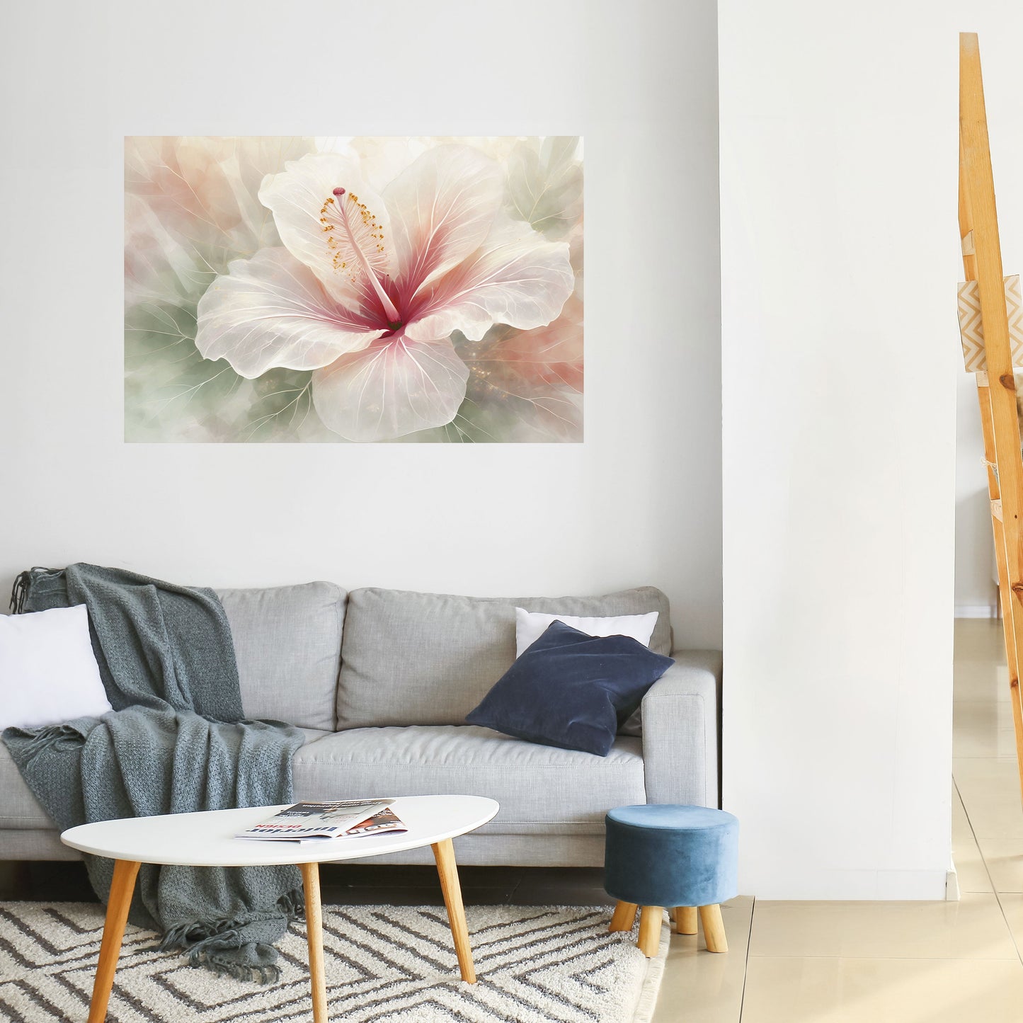Poster orizzontale staccabile e attaccabile GOSSAMER FLORAL DREAM