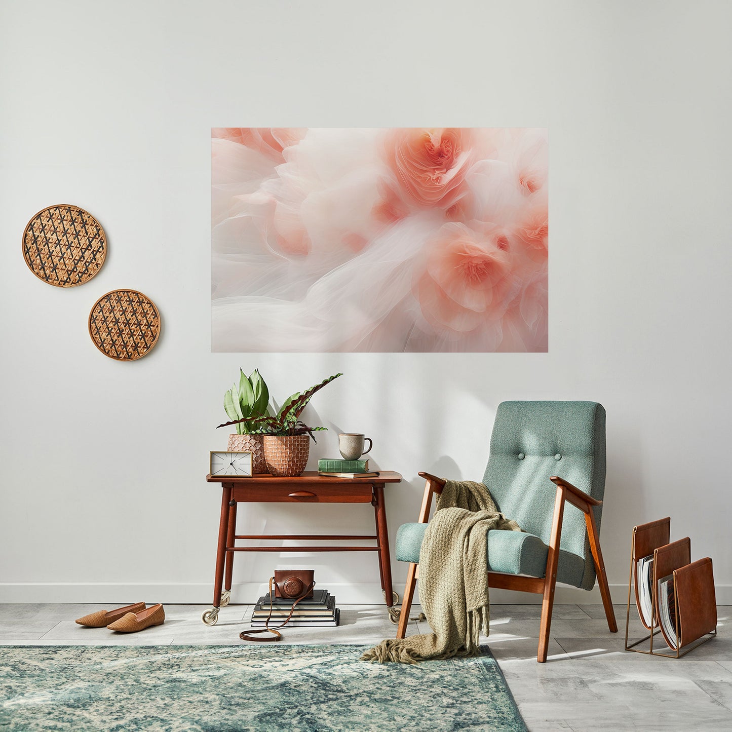 Poster orizzontale staccabile e attaccabile TENDER BLOSSOM VEIL
