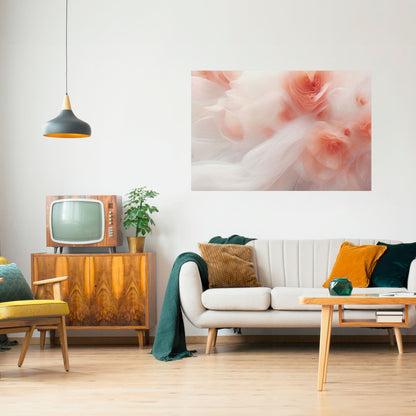 Poster orizzontale staccabile e attaccabile TENDER BLOSSOM VEIL