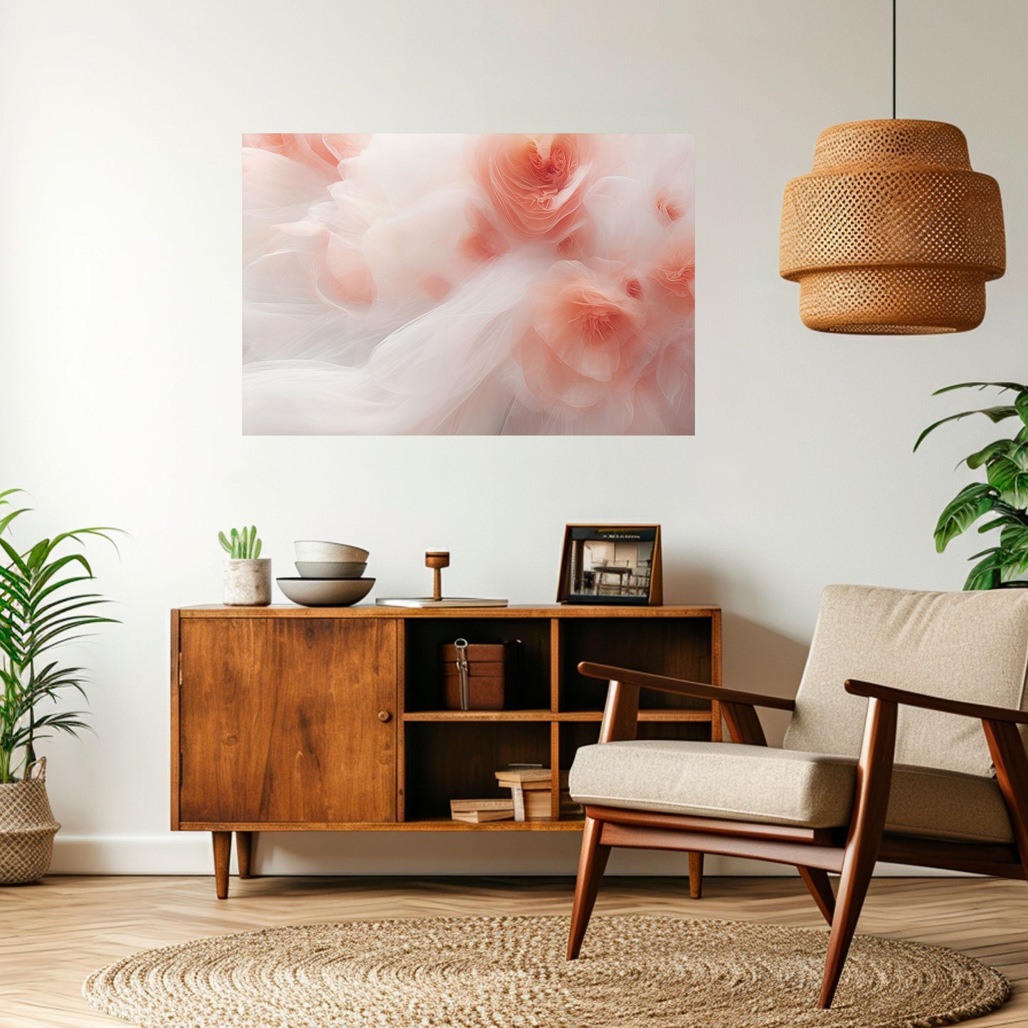 Poster orizzontale staccabile e attaccabile TENDER BLOSSOM VEIL