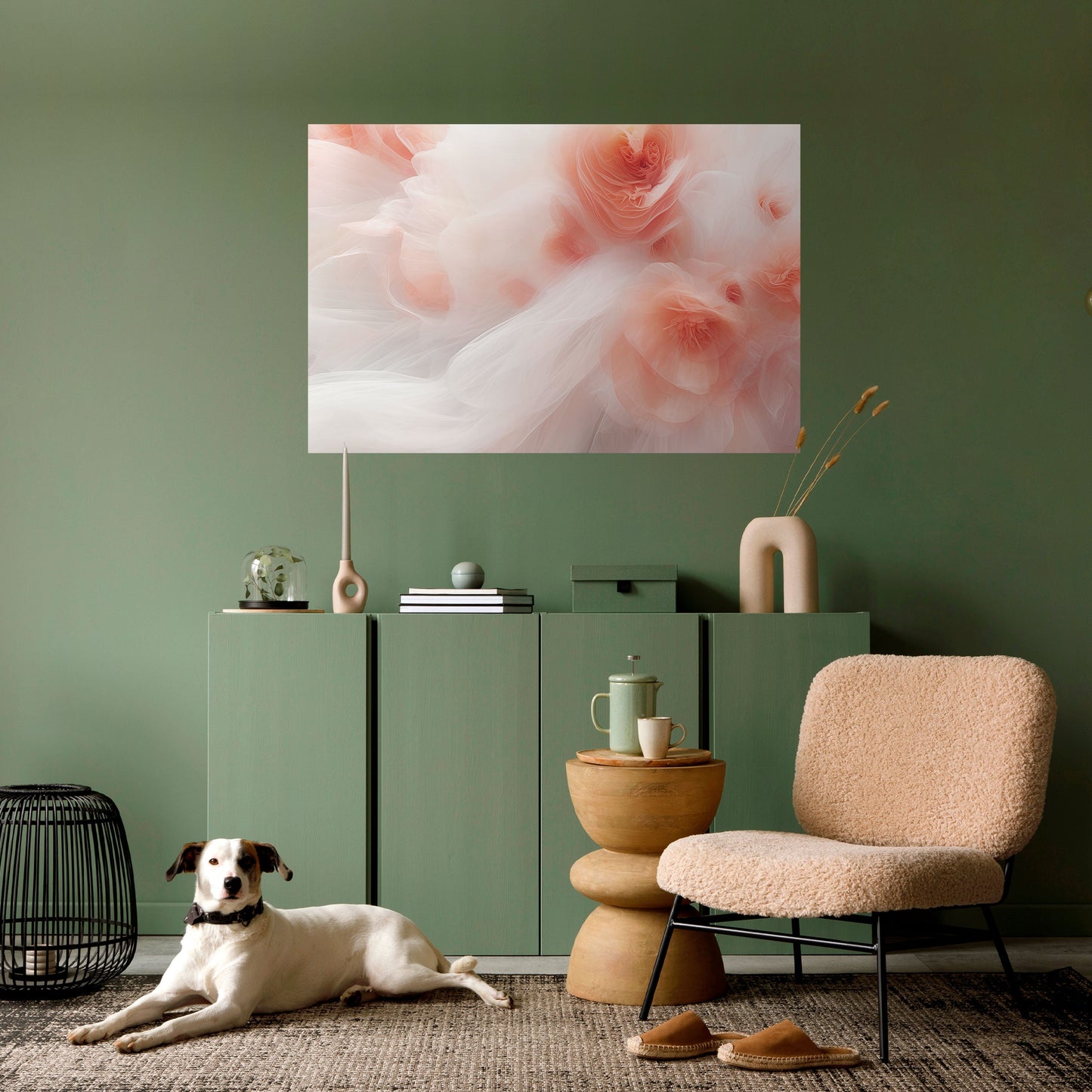 Poster orizzontale staccabile e attaccabile TENDER BLOSSOM VEIL