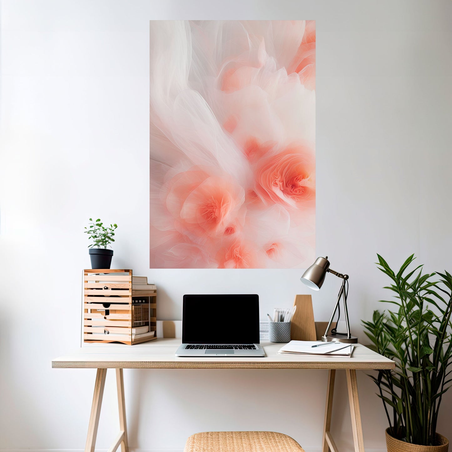 Poster verticale staccabile e attaccabile TENDER BLOSSOM VEIL
