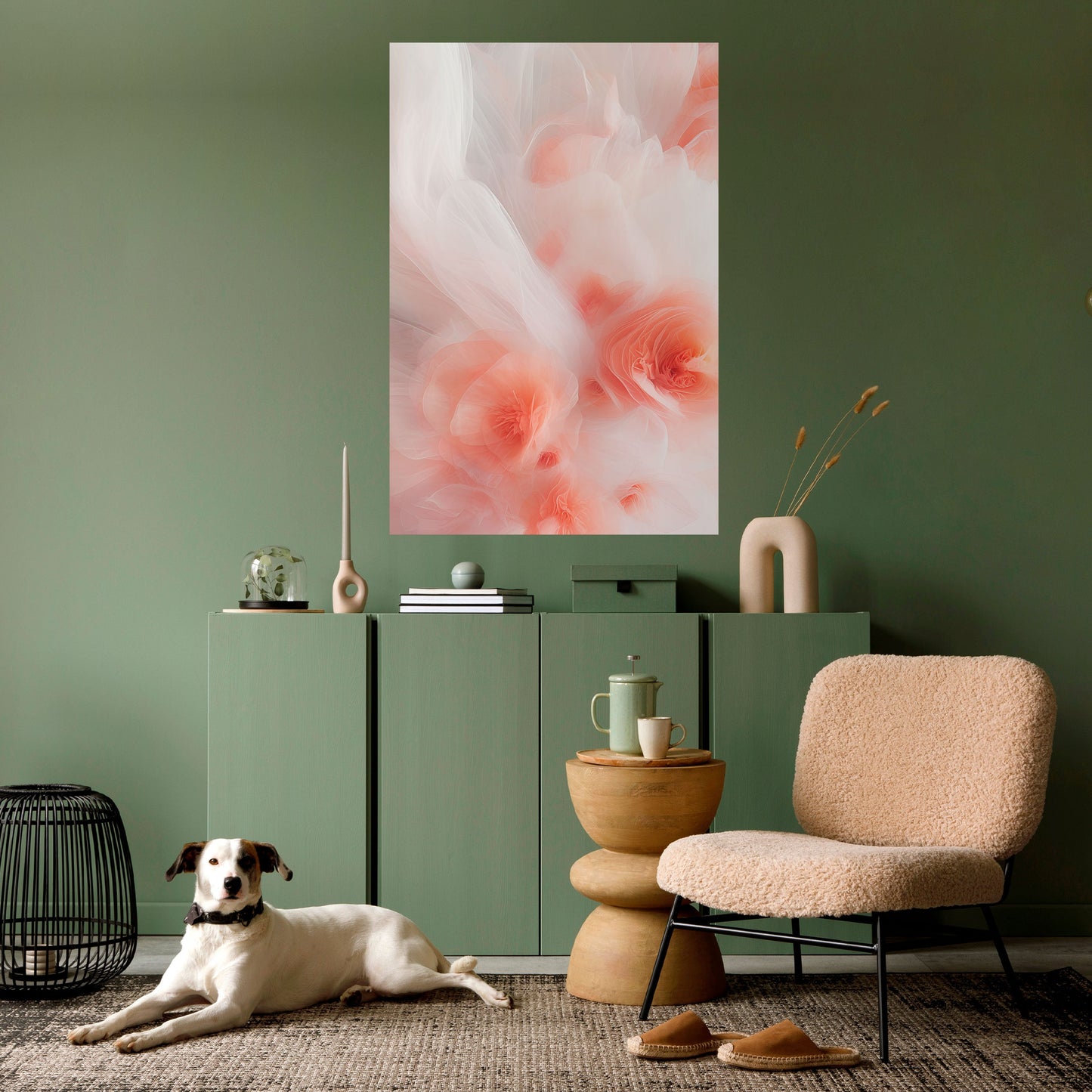 Poster verticale staccabile e attaccabile TENDER BLOSSOM VEIL