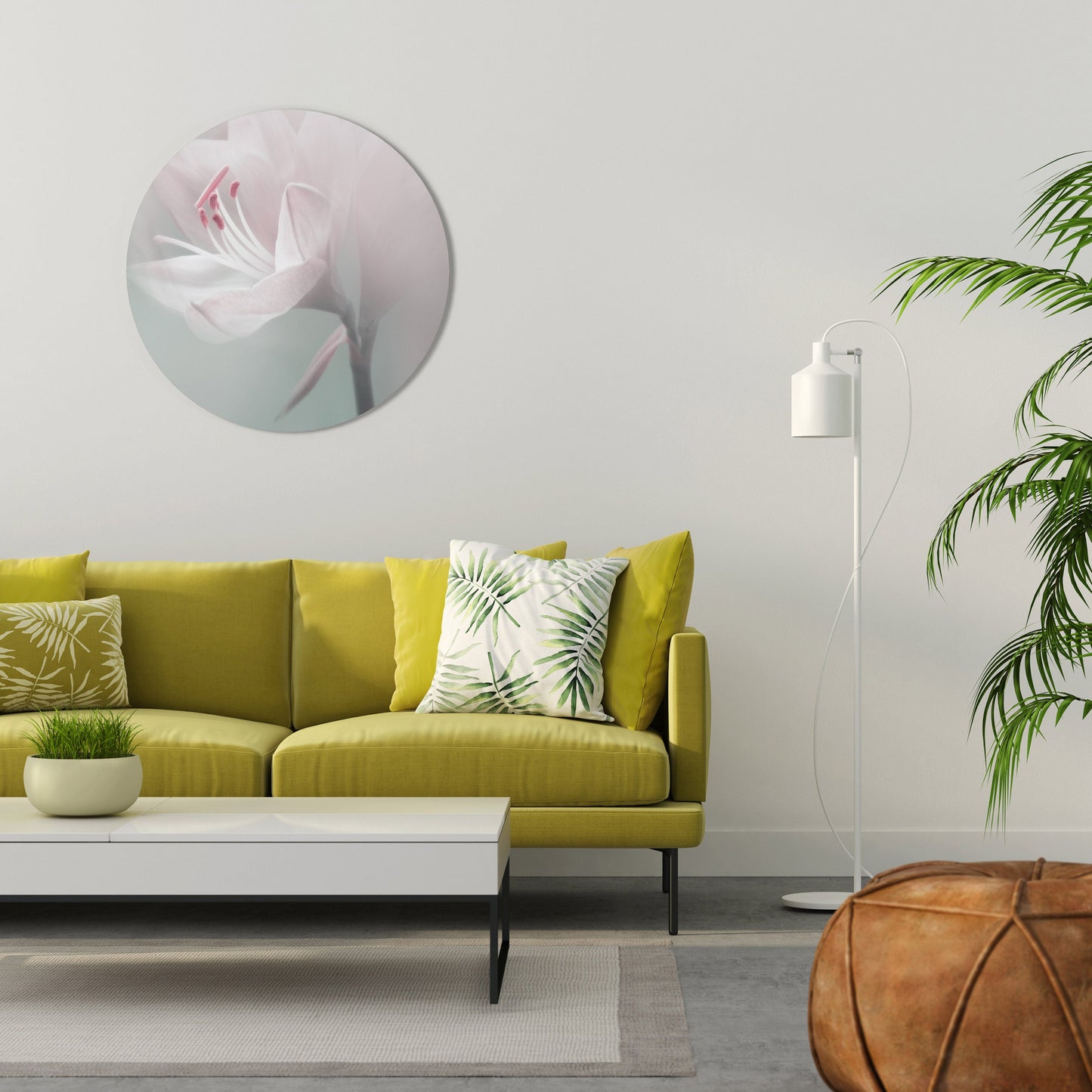 GENTLE LILY - Decorazione murale rotonda