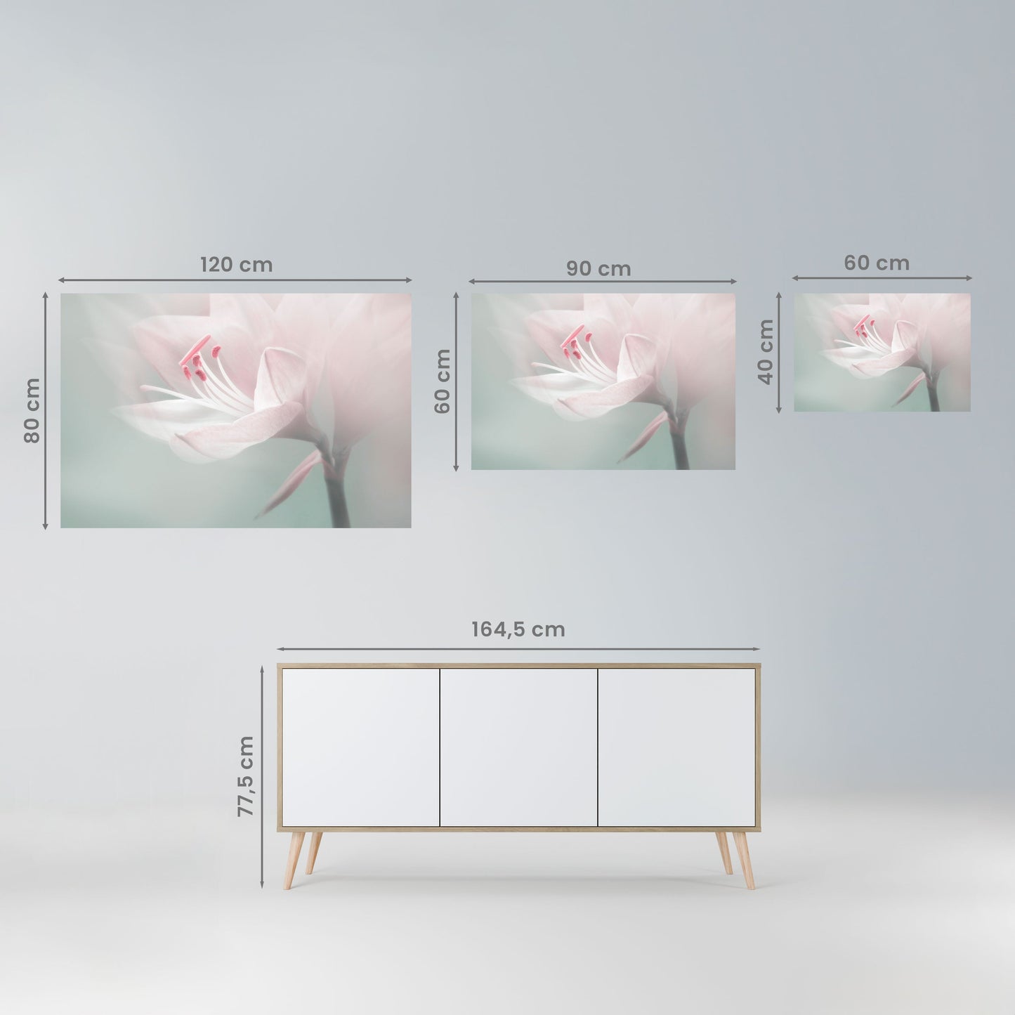 GENTLE LILY Poster orizzontale staccabile e attaccabile