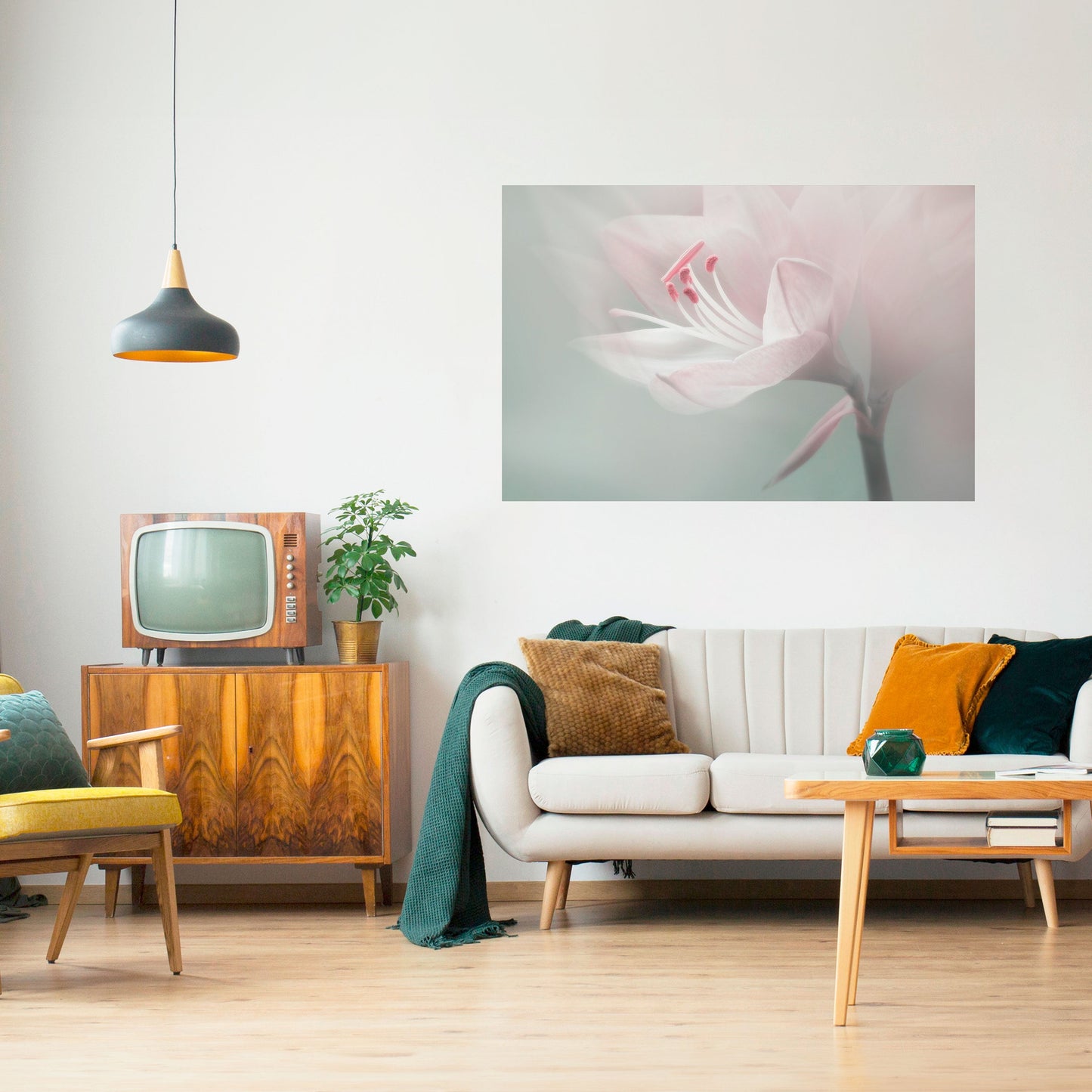 GENTLE LILY Poster orizzontale staccabile e attaccabile