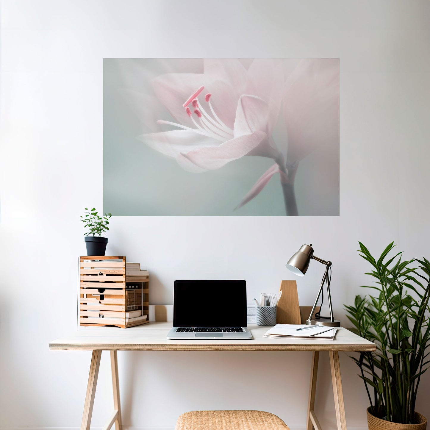 GENTLE LILY Poster orizzontale staccabile e attaccabile