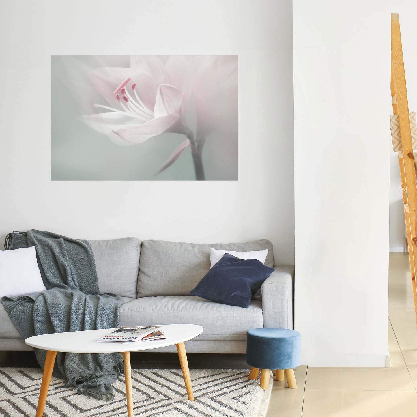 GENTLE LILY Poster orizzontale staccabile e attaccabile