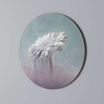 MELTING GERBERA Round Wall Art