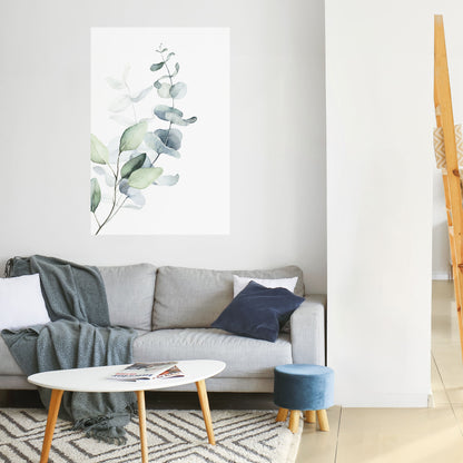 Poster verticale staccabile e attaccabile AQUA LEAF SYMPHONY