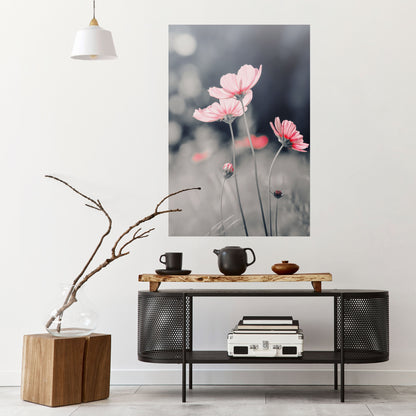 Poster verticale staccabile e attaccabile "DANZA DEI PETALI SOTTILE"