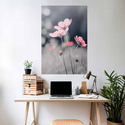 Poster verticale staccabile e attaccabile "DANZA DEI PETALI SOTTILE"