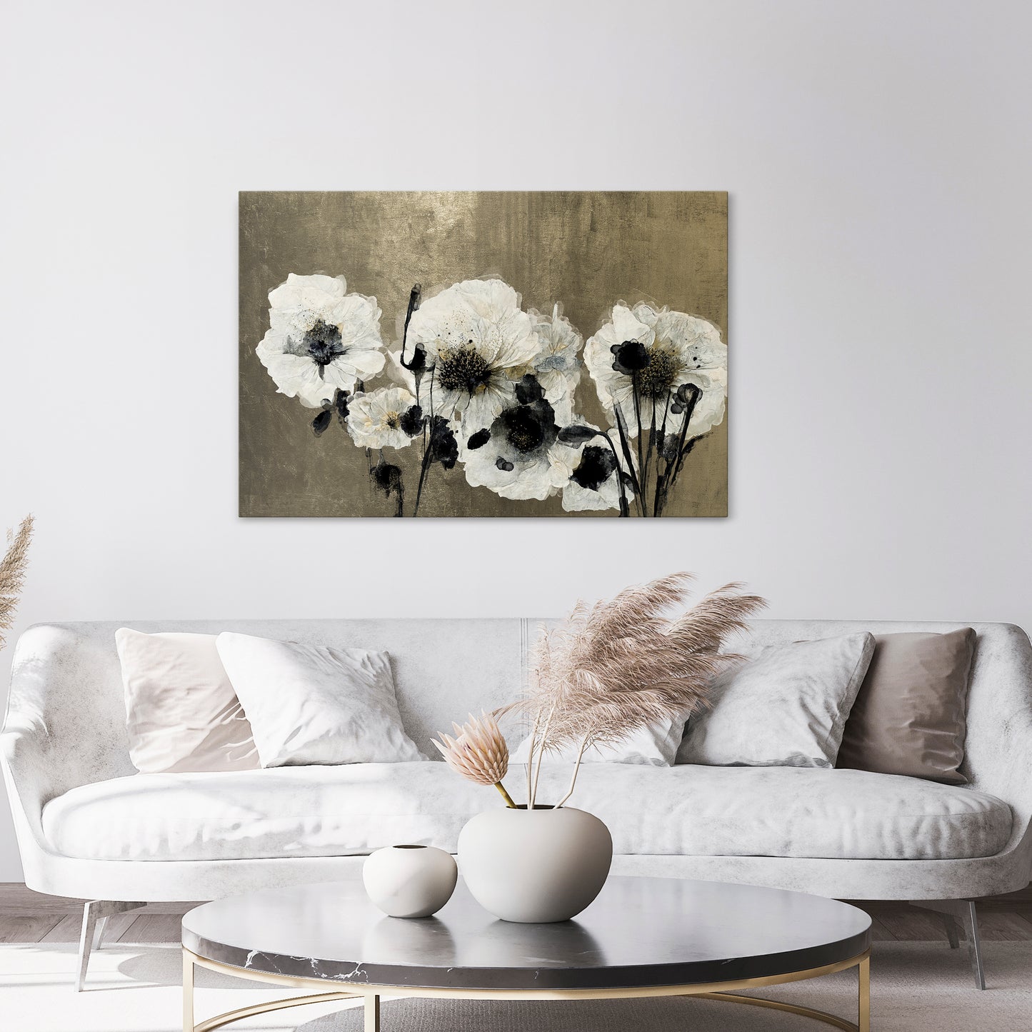 HARMONY IN WHITE Stampa su tela orizzontale