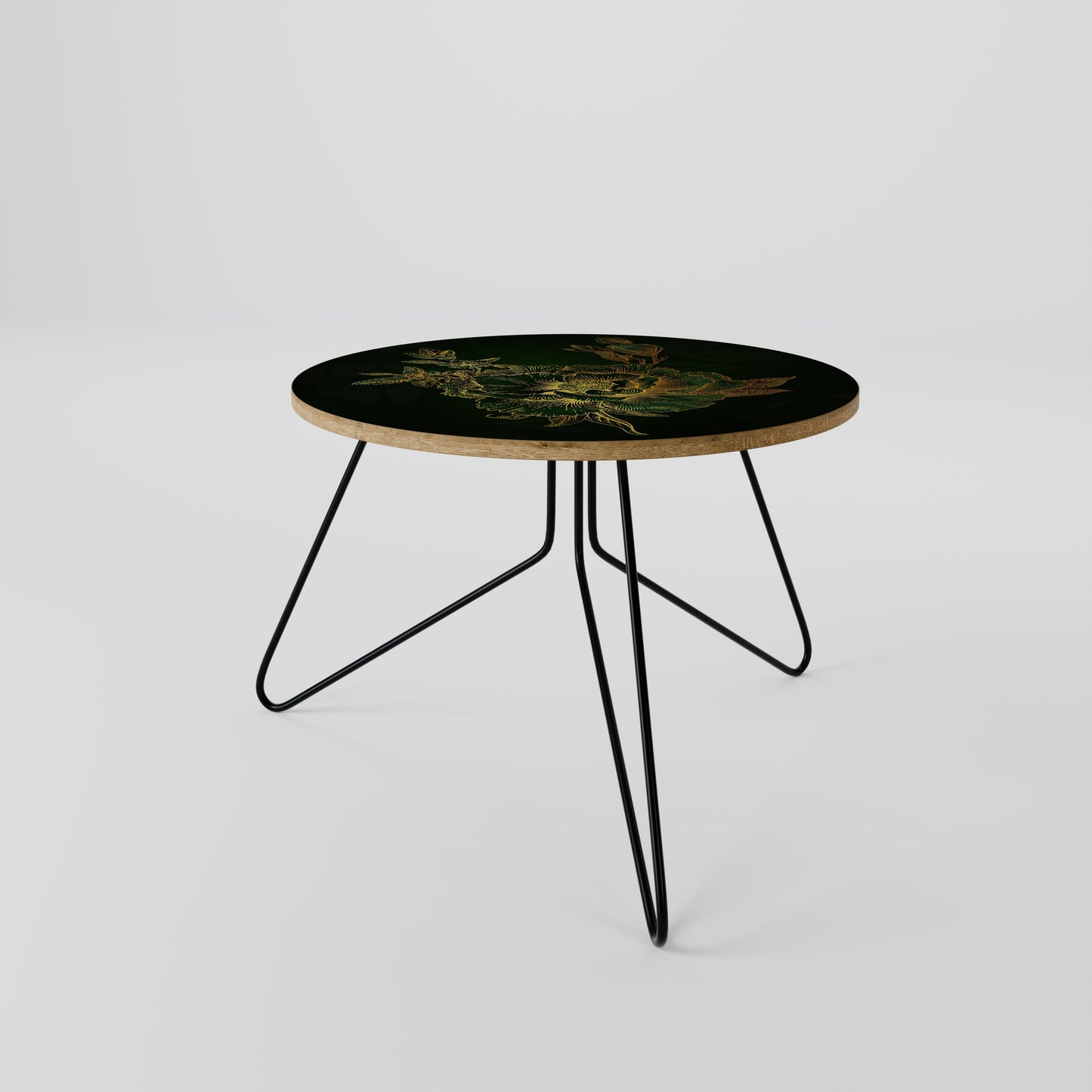 Tavolino da caffè MIDNIGHT FLORAL GLIMMER 60