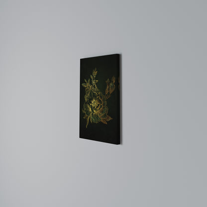 MIDNIGHT FLORAL GLIMMER Stampa su Tela Verticale
