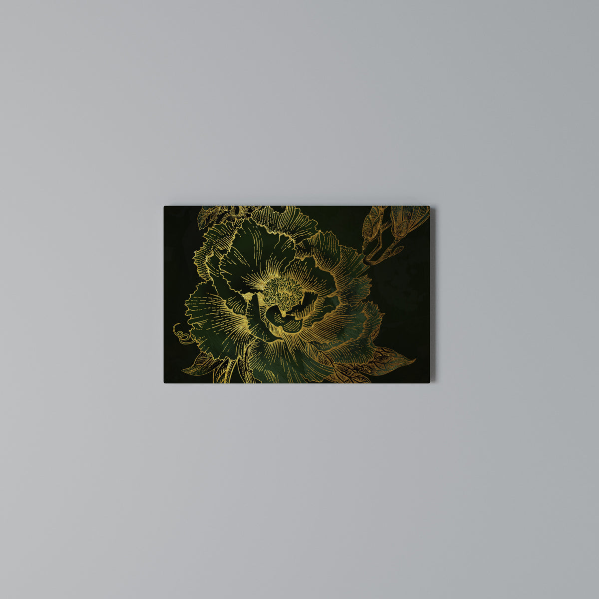 MIDNIGHT FLORAL GLIMMER Stampa su tela orizzontale