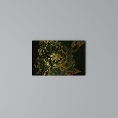 MIDNIGHT FLORAL GLIMMER Stampa su tela orizzontale