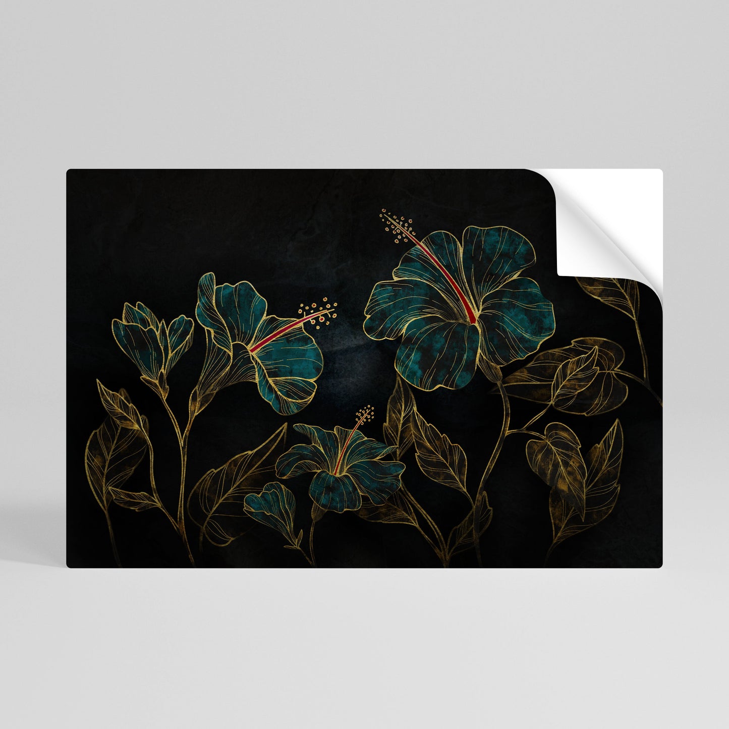 Poster orizzontale staccabile e attaccabile EMBERED BLOOM
