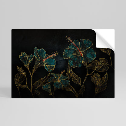 Poster orizzontale staccabile e attaccabile EMBERED BLOOM