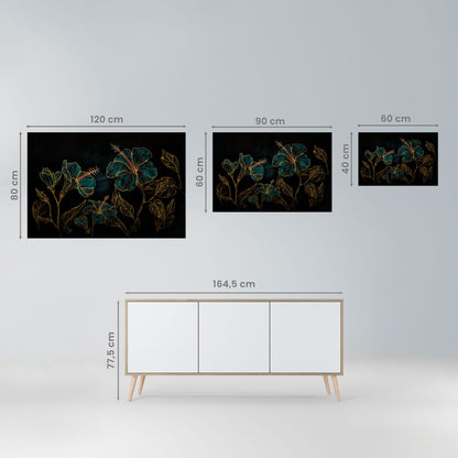Poster orizzontale staccabile e attaccabile EMBERED BLOOM