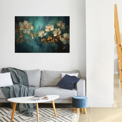 Poster orizzontale staccabile e attaccabile TRANQUIL GARDEN MUSE