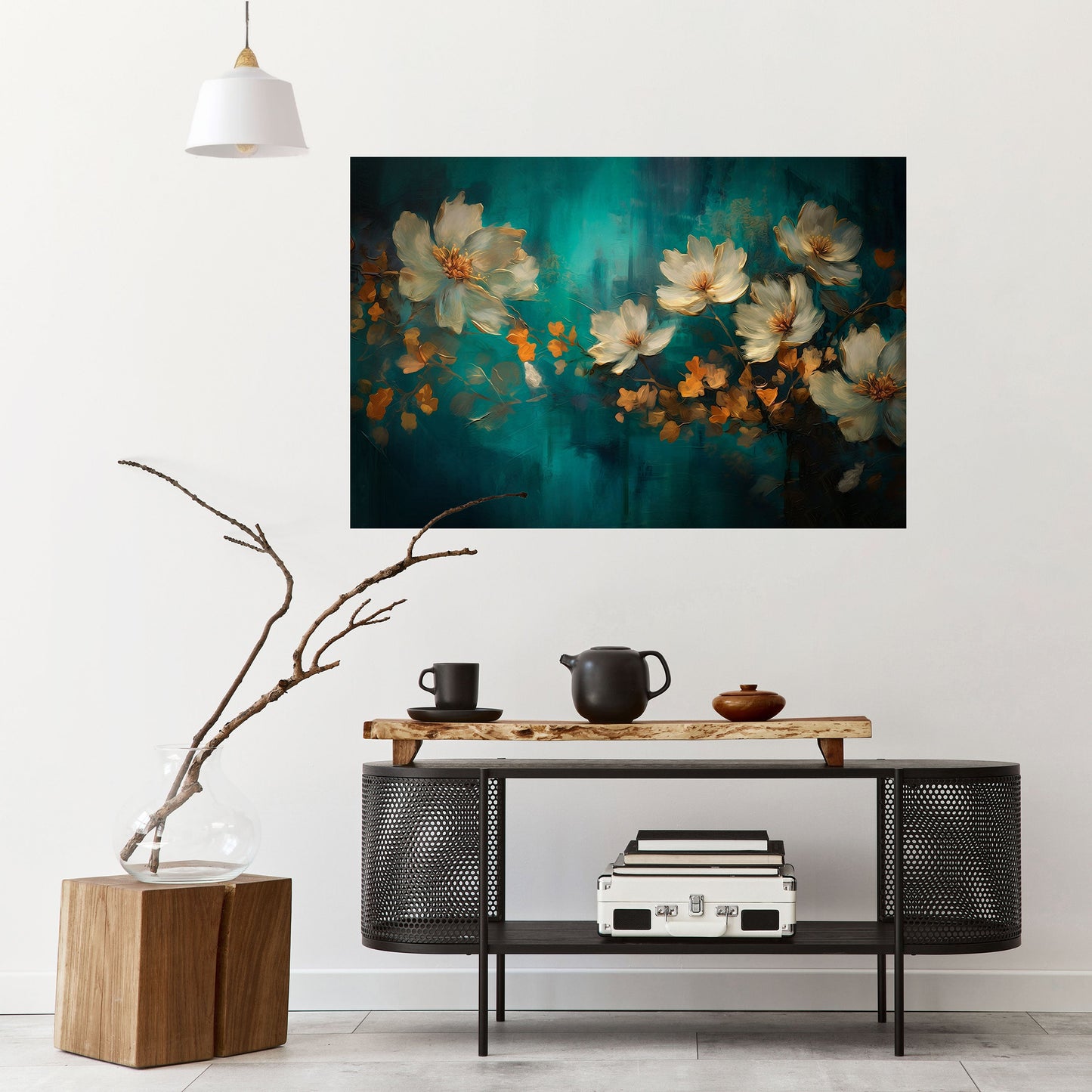 Poster orizzontale staccabile e attaccabile TRANQUIL GARDEN MUSE