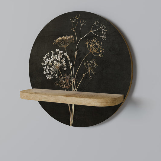 MEADOW MEMORIES Mensola rotonda per opere d'arte in effetto rovere