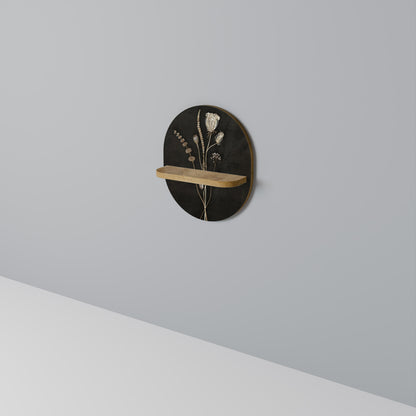 MEADOW ART. Mensola ovale in effetto rovere