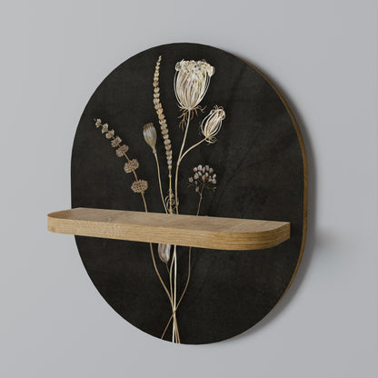 MEADOW ART. Mensola ovale in effetto rovere